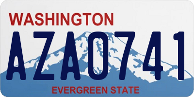WA license plate AZA0741