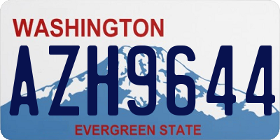 WA license plate AZH9644