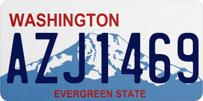 WA license plate AZJ1469