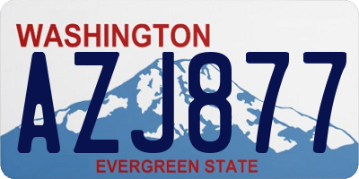 WA license plate AZJ877