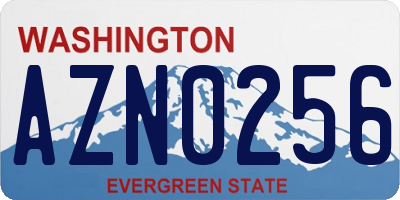 WA license plate AZN0256