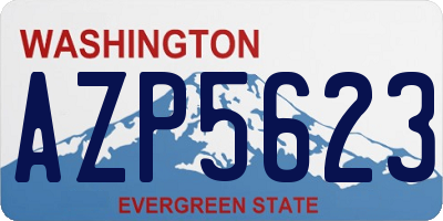 WA license plate AZP5623