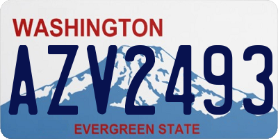 WA license plate AZV2493