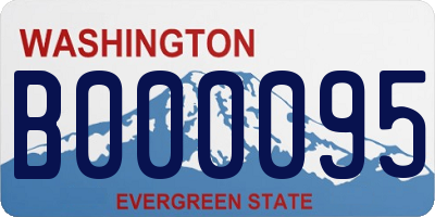 WA license plate B000095