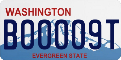 WA license plate B00009T