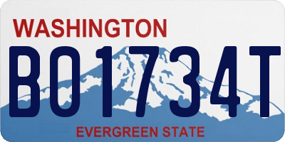 WA license plate B01734T