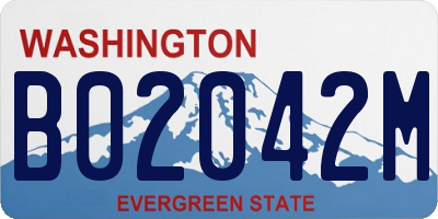 WA license plate B02042M