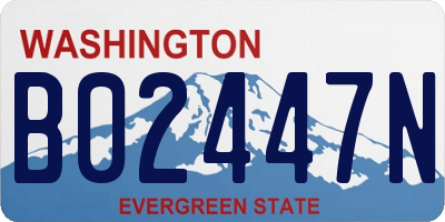 WA license plate B02447N