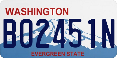 WA license plate B02451N