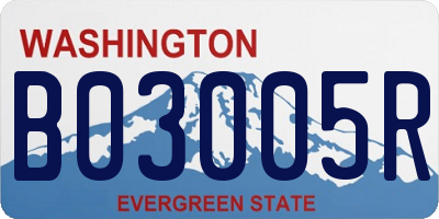 WA license plate B03005R