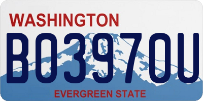 WA license plate B03970U