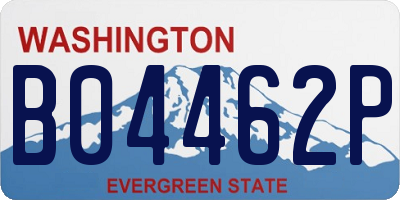 WA license plate B04462P