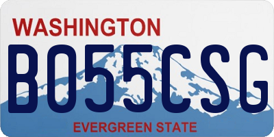 WA license plate B055CSG