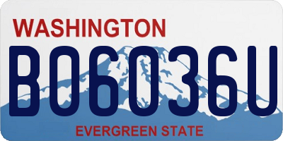 WA license plate B06036U