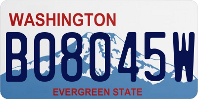 WA license plate B08045W