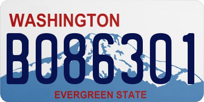 WA license plate B086301