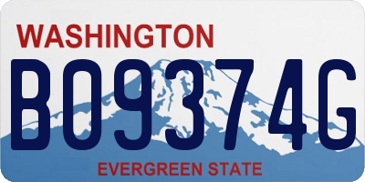 WA license plate B09374G