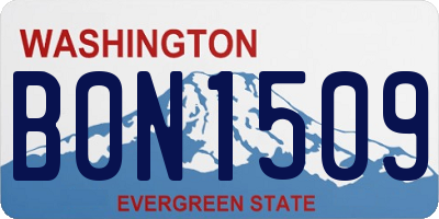 WA license plate B0N1509