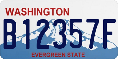 WA license plate B12357F