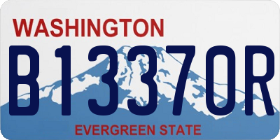 WA license plate B13370R