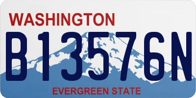 WA license plate B13576N