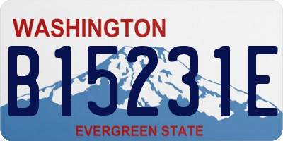 WA license plate B15231E