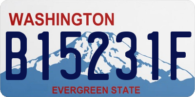 WA license plate B15231F