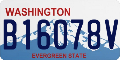 WA license plate B16078V