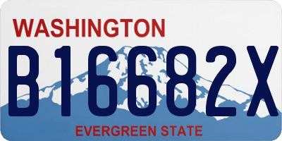 WA license plate B16682X