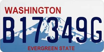 WA license plate B17349G