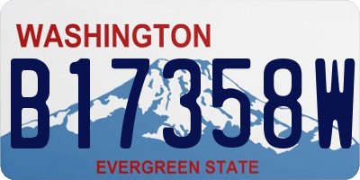 WA license plate B17358W