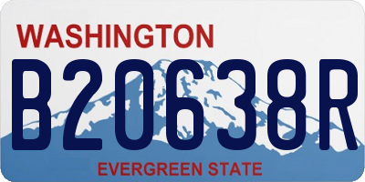 WA license plate B20638R