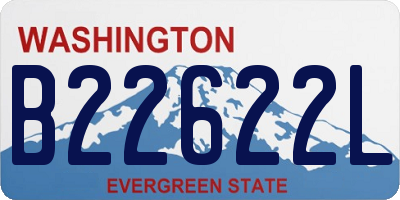 WA license plate B22622L