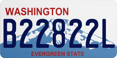 WA license plate B22822L