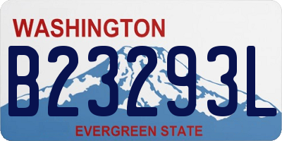 WA license plate B23293L