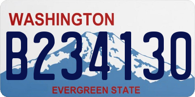 WA license plate B234130