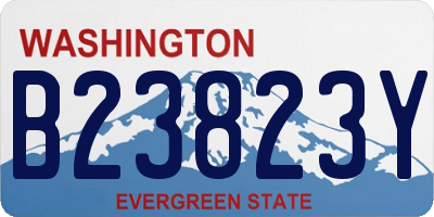 WA license plate B23823Y