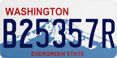 WA license plate B25357R