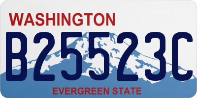 WA license plate B25523C