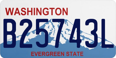 WA license plate B25743L