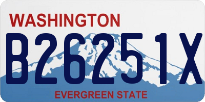 WA license plate B26251X