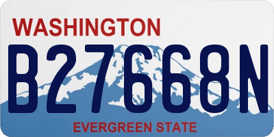 WA license plate B27668N