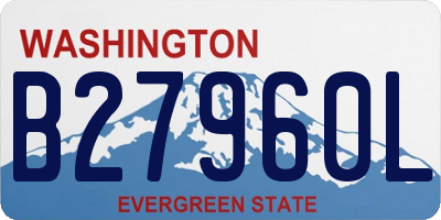 WA license plate B27960L