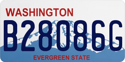 WA license plate B28086G