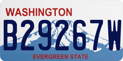 WA license plate B29267W