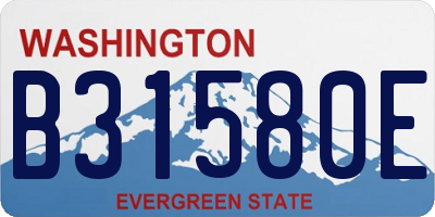 WA license plate B31580E