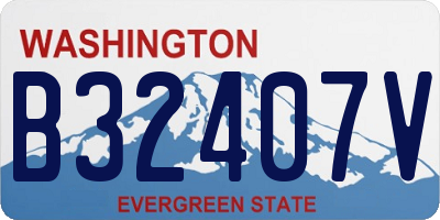 WA license plate B32407V