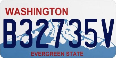 WA license plate B32735V