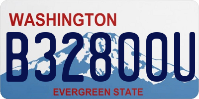 WA license plate B32800U