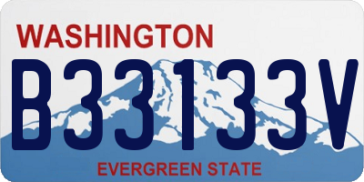 WA license plate B33133V